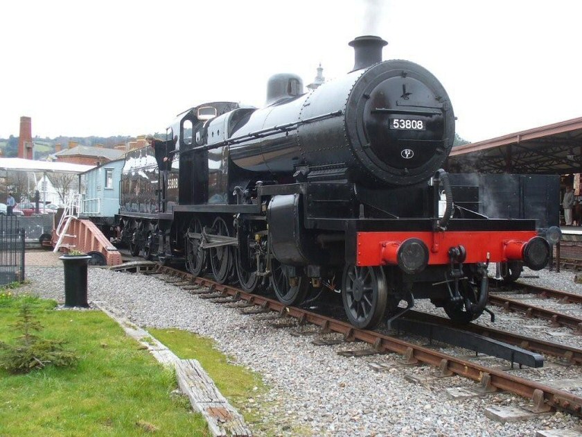 SDJR 2-8-0 no 53808 collects the Brake Van on 22 March 2018 after the latter was turned.

© Colin Harris 