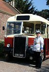 Heritage bus at Dunster